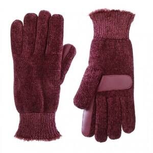 NEW ISOTONER women’s lined chenille gloves in plum